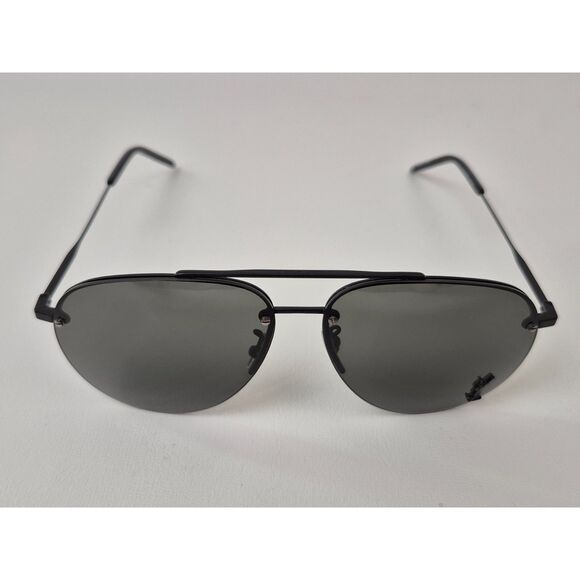 Saint Laurent Men's Pilot Sunglasses Classic 11/F M 001 Black 61mm YSL - Picture 1 of 6